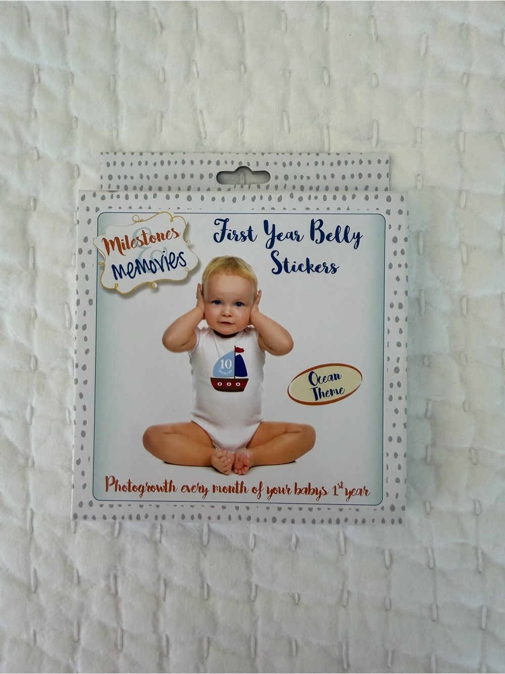 First Year Belly Stickers - Ocean Theme (Blue, Red, White)